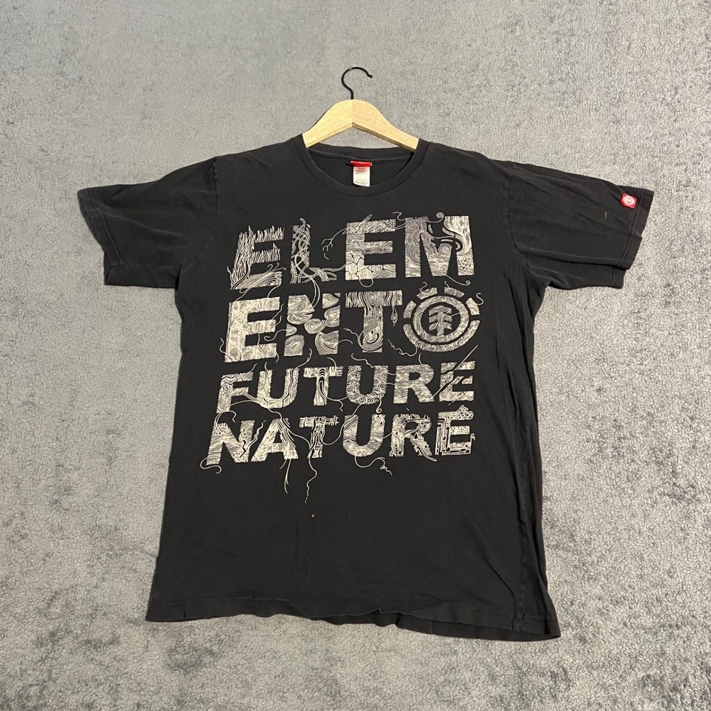Vintage Y2K Element Nature Graphic Shirt Mens Medium Skate Streetwear Grunge